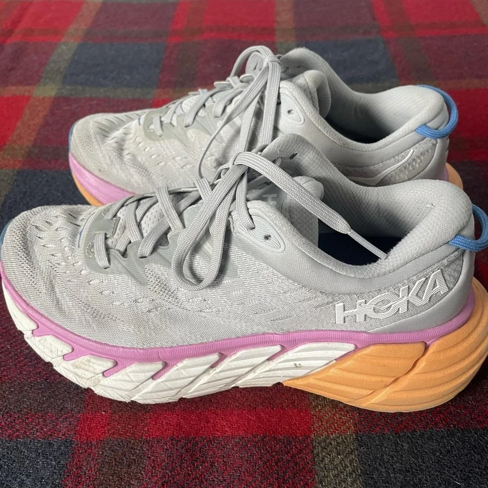 Hoka One One Gaviota 4 Shoes Womens Size 7B Gray Support Road Running Sneakers
